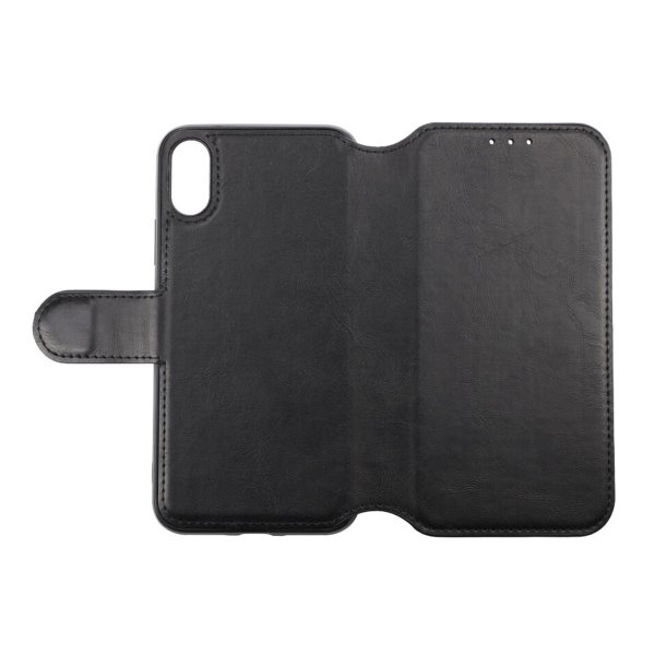 Rvelon iPhone X/iPhone Xs -kotelo, taitettava korttipaikka, musta