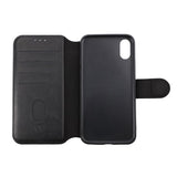 Rvelon iPhone X/iPhone Xs -kotelo, taitettava korttipaikka, musta