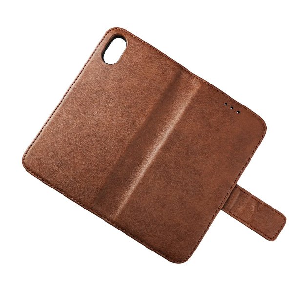 Rvelon iPhone X/iPhone Xs Kotelo Aito Nahka Ruskea