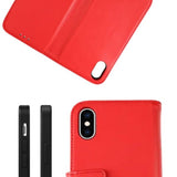 Rvelon iPhone X/iPhone Xs Kotelo Aito Nahka Punainen