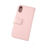 Rvelon iPhone X/iPhone Xs Kotelo Aito Nahka Pinkki