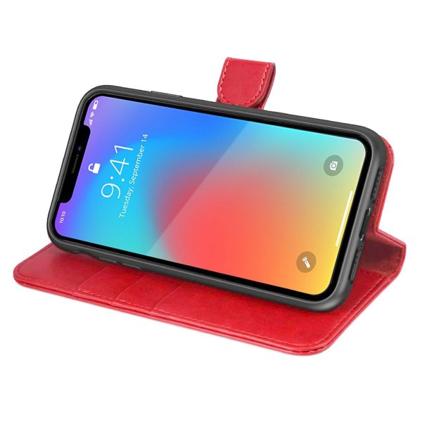 iPhone X/iPhone Xs Kotelo irrotettavalla kuorella Punainen