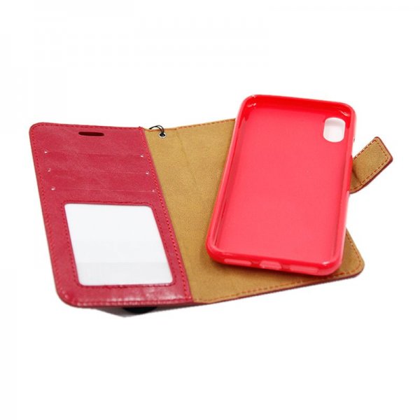iPhone X/iPhone Xs Magneettikiinnitteinen irrotettava kuori, punainen