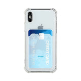 iPhone X/iPhone Xs Kuori Korttipidike Iskunkestävä Läpinäkyvä