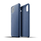 Mujjo iPhone 11 Pro Max -kuori, täysnahkainen, Monaco Blue
