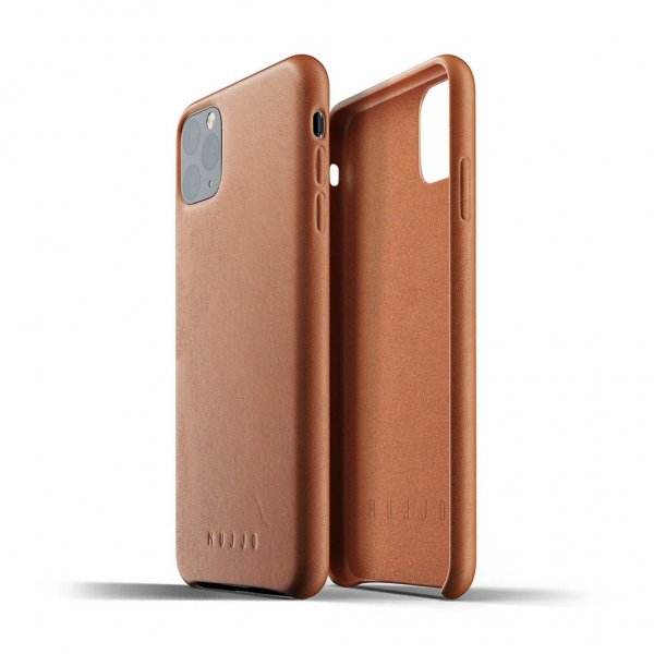 Mujjo iPhone 11 Pro Max -kotelo, täysnahkainen, ruskea