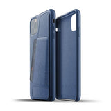 Mujjo iPhone 11 Pro Max -kotelo Full Leather Wallet Case Monaco Blue
