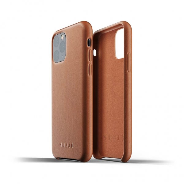 Mujjo iPhone 11 Pro Kuori Full Leather Case Tan