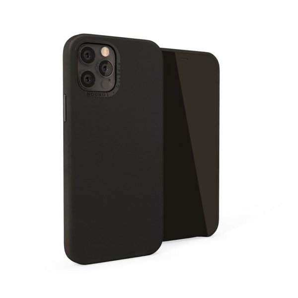 Pipetto Magnetic Leather Case iPhone 12:lle/12 Prolle, musta