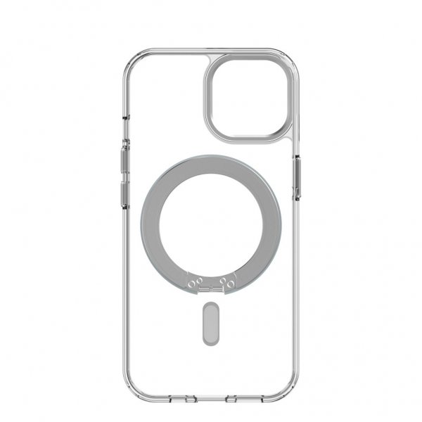 Decoded iPhone 15 -kuoret kierrätettyä muovia läpinäkyvä Loop Stand -takaosa, kirkas