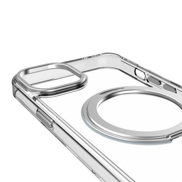 Decoded iPhone 15 Plus Suojakuori Kierrätysmuovia Läpinäkyvä Loop Stand -tuki Takakuori Kirkas