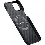 Pitaka iPhone 15 -kuori MagEZ Case 4, musta/harmaa twill