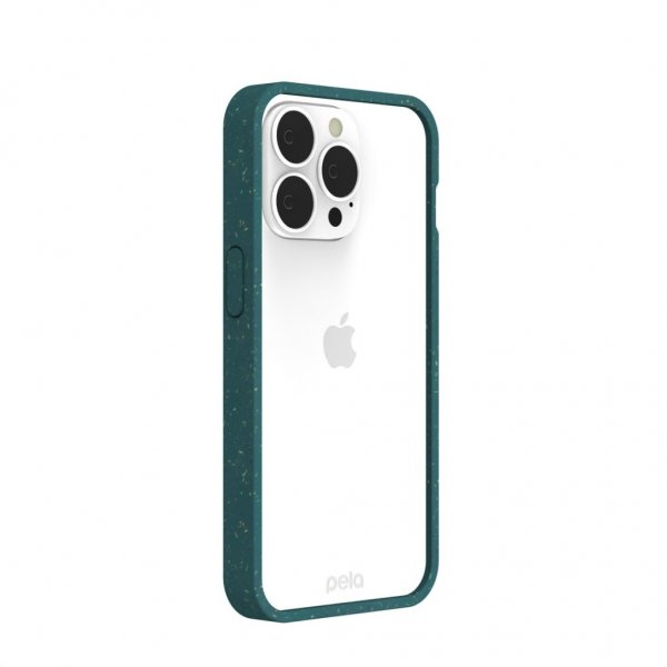 Pela iPhone 13 Pro Eco Friendly Clear -kuori, vihreä