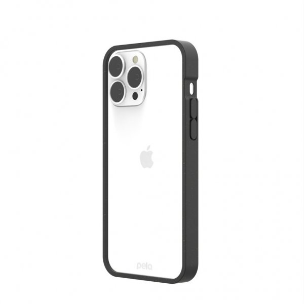 Pela iPhone 13 Pro Max -kuori, ympäristöystävällinen, läpinäkyvä, musta
