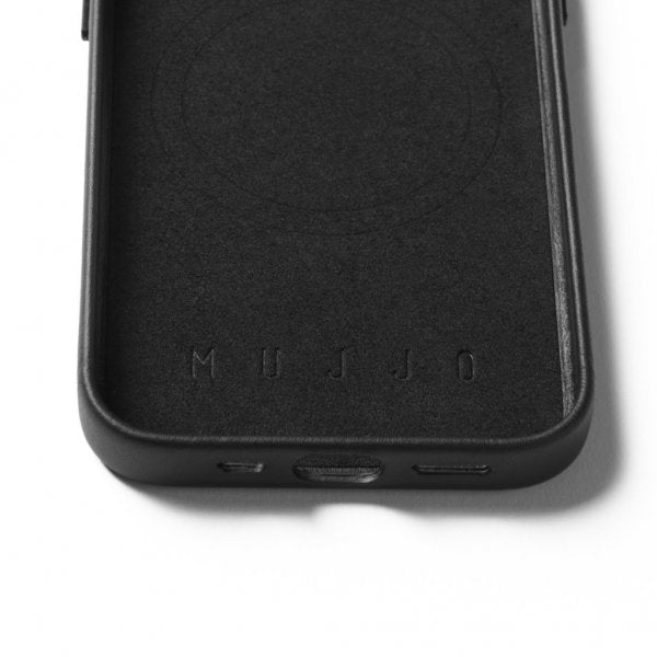 Mujjo iPhone 16/17 Full Leather Case MagSafe - musta