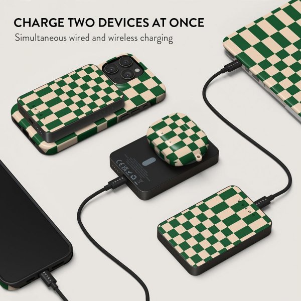 Burga Powerbank MagSafe 5000 mAh Ivy League Metallinharmaa