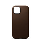 Journey iPhone 13 Kuori Aitoa Nahkaa MagSafe Tummanruskea