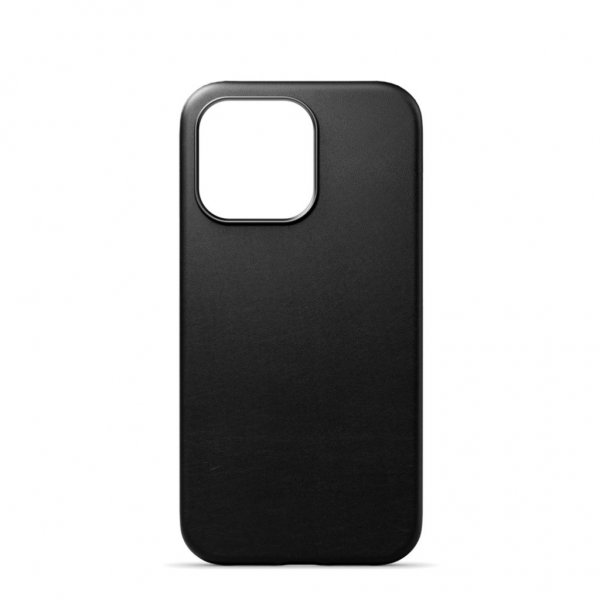 Journey iPhone 13 Pro -suojakuori, aitoa nahkaa, MagSafe, musta