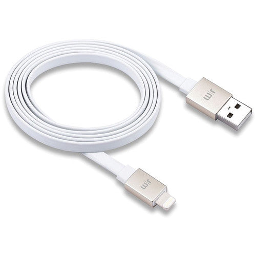 Just Mobile Lightning-kaapeli AluCable Flat Kulta Valkoinen 1,2 m
