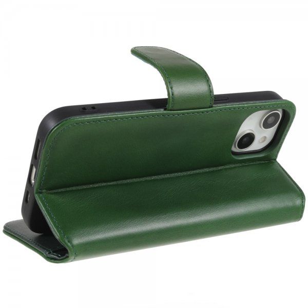 Nordic Covers iPhone 14 Plus Essential Leather -suojakotelo, Juniper Green