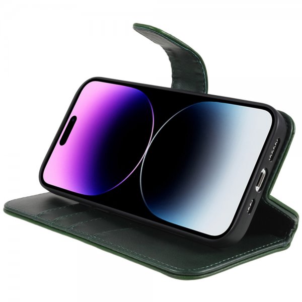 Nordic Covers iPhone 12/iPhone 12 Pro -kotelo Essential Leather Juniper Green