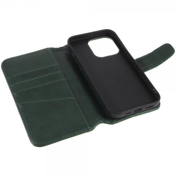 Nordic Covers iPhone 14 Pro Max Essential Leather -suojakuori, Juniper Green
