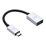 Just Mobile Adapteri USB-C–USB AluCable Musta Hopea