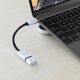 Just Mobile Adapteri USB-C–USB AluCable Musta Hopea