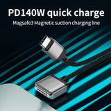 Kaapeli 2 m 140 W USB-C–MagSafe 3, harmaa