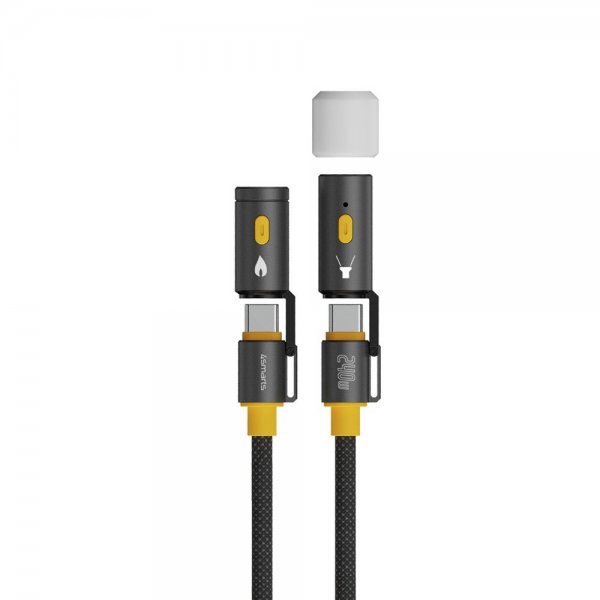 4smarts Kaapeli 3in1 USB-C Setti Explorer 240W 1.5m Musta