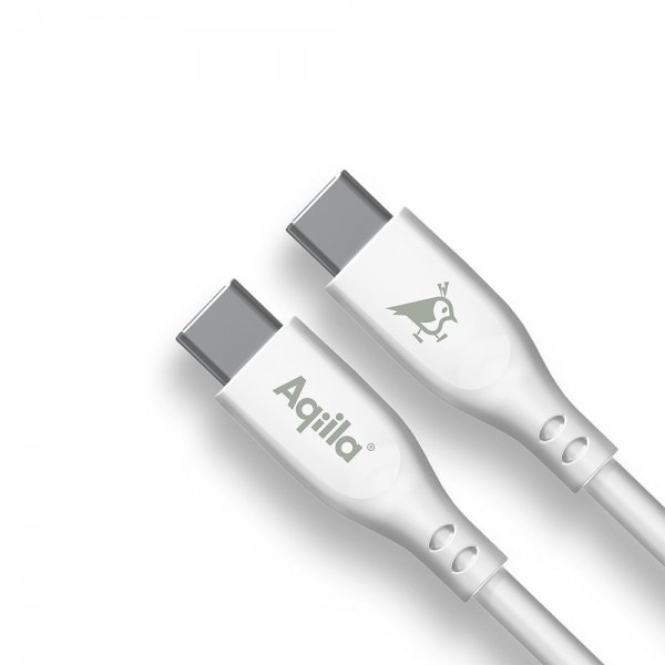Aqiila Kabel Cablebird CS11 USB-C–USB-C 60 W 1 m, valkoinen
