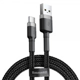 Baseus Cafule -kaapeli USB-A/USB-C 3m Harmaa Musta