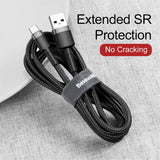 Baseus Cafule -kaapeli USB-A/USB-C 3m Harmaa Musta