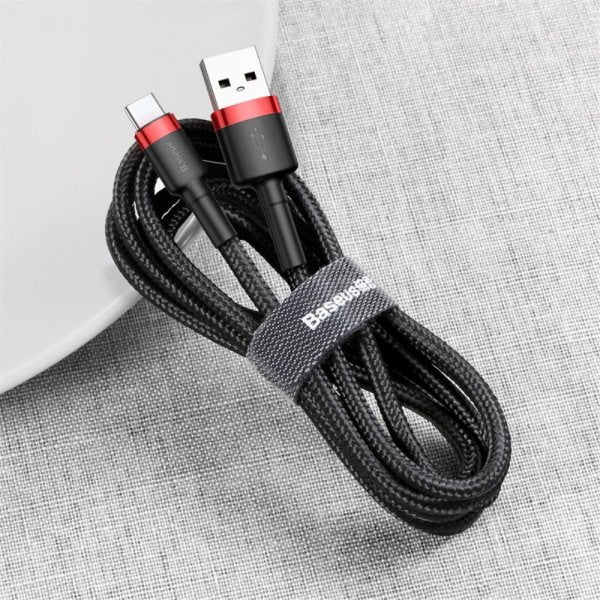 Baseus Cafule -kaapeli USB-A/USB-C 3m Punainen Musta