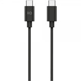 Xqisit Charge & Sync USB-C–USB-C -kaapeli 1 m, musta