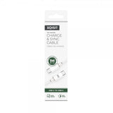 Xqisit Lataus- ja synkronointikaapeli USB-C–USB-C 1 m, valkoinen
