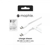 Mophie Cable Chargestream USB-C - USB-C 3 m Valkoinen