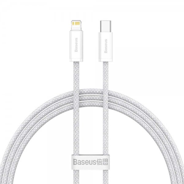 Baseus Dynamic Series USB-C–Lightning-kaapeli 1 m, valkoinen