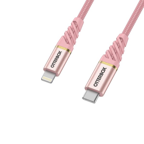 Otterbox-kaapeli Fast Charge Premium Lightning–USB-C-kaapeli, 1 m, Shimmer Rose