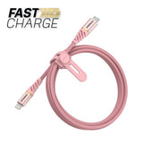 Otterbox-kaapeli Fast Charge Premium Lightning–USB-C-kaapeli, 1 m, Shimmer Rose