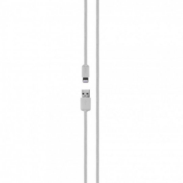 Xqisit Kaapeli Punottu USB-A–Lightning 1.8m Valkoinen