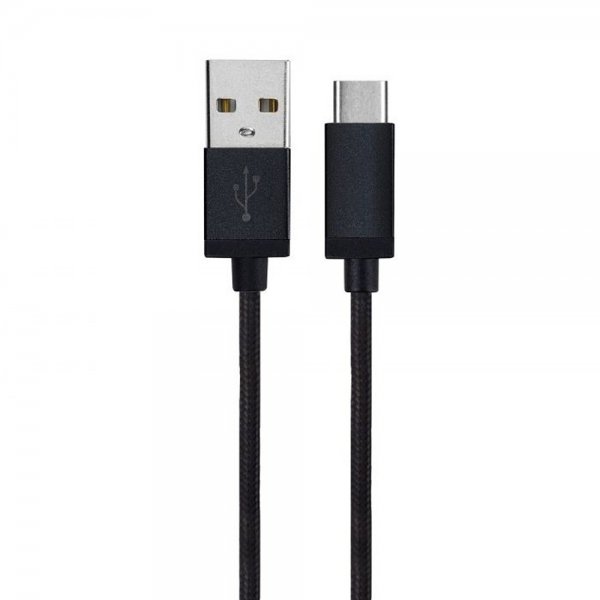 Xqisit Punottu USB-A–USB-C-kaapeli, 1,8 m, musta