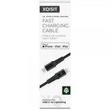 Xqisit Kaapeli Punottu USB-C–Lightning 2m Musta
