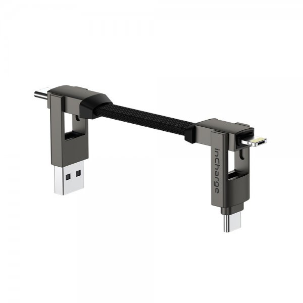 Rolling Square inCharge 6 -avainrengaskaapeli, Mercury Gray