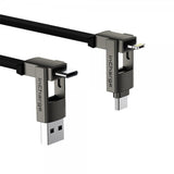 Rolling Square inCharge 6 Max -kaapeli 1,5 m 6in1 Mercury Gray