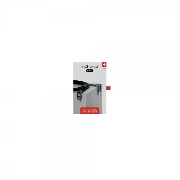 Rolling Square inCharge 6 Max -kaapeli 1,5 m 6in1 Mercury Gray
