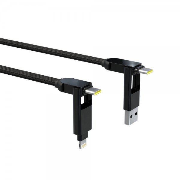 Rolling Square inCharge XL 100W 3m 6in1 -kaapeli, Urban Black