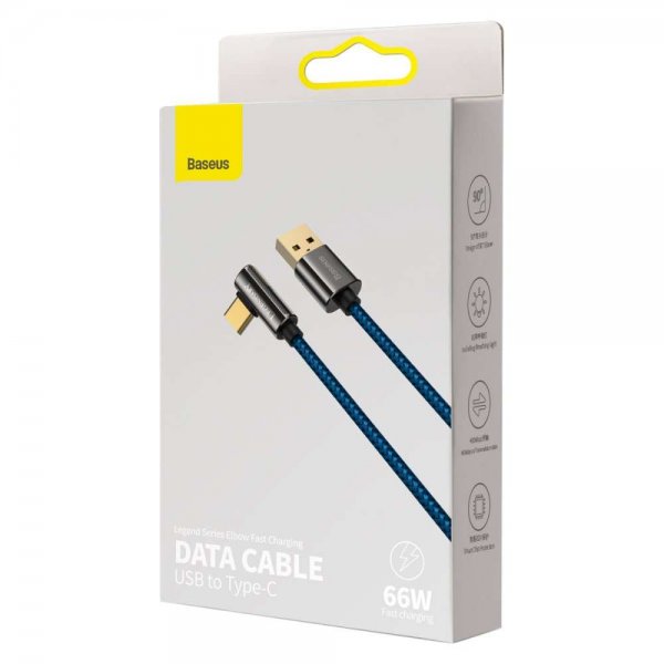Baseus Legend Series USB-A–USB-C -kaapeli, 2 m, sininen