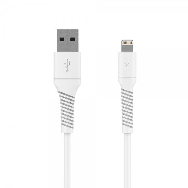 Fixed Kabel Liquid Silicone USB-A/Lightning 1,2 m Valkoinen