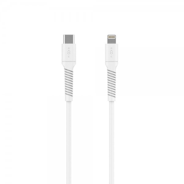 Fixed Kaapeli Liquid Silicone USB-C/Lightning 1.2m Valkoinen